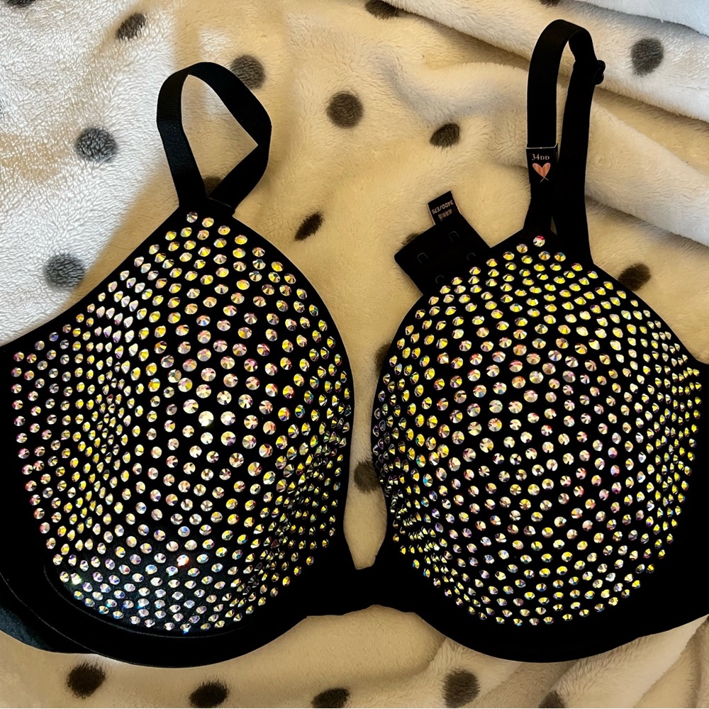 Vs Pink Embellished Bra